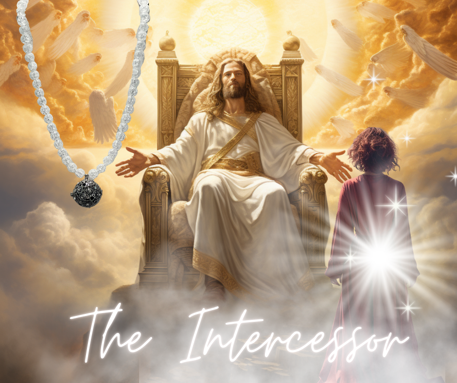 The Intercessor- White Crackle Quartz Necklace With Aromatherapy Locket With Lava Stone