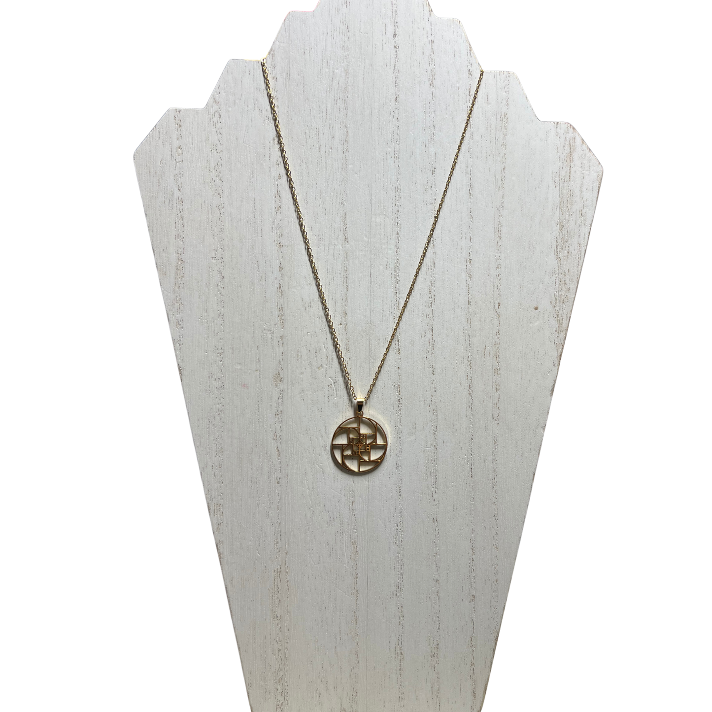 Golden Ratio Necklace Gold Tone Necklace with Golden Ratio Pendant