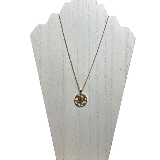 Golden Ratio Necklace Gold Tone Necklace with Golden Ratio Pendant