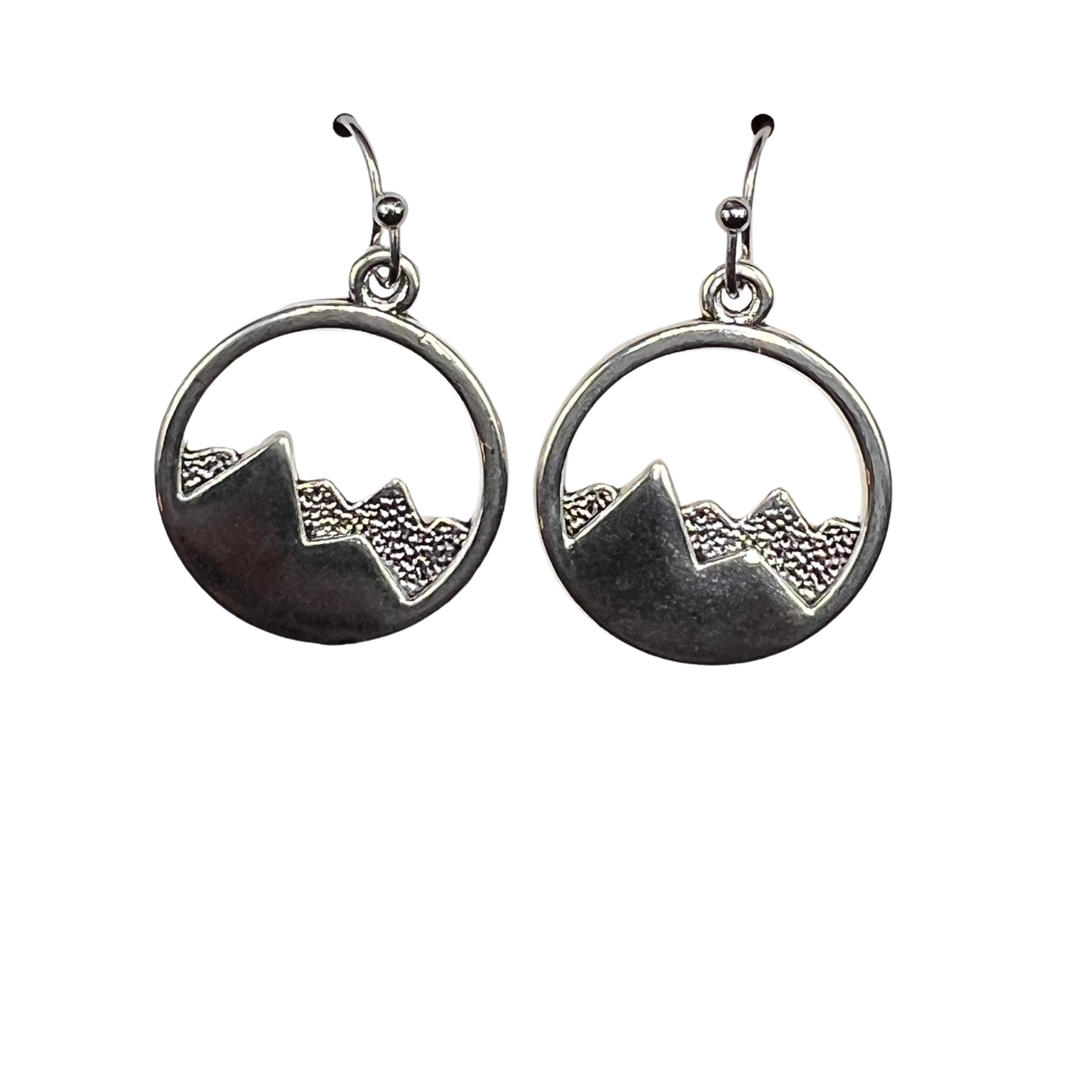 Faith That Moves Mountains Silver Earrings