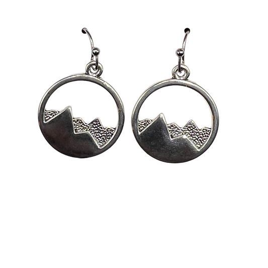 Faith That Moves Mountains Silver Earrings