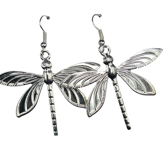 Dragonfly Silver Earrings