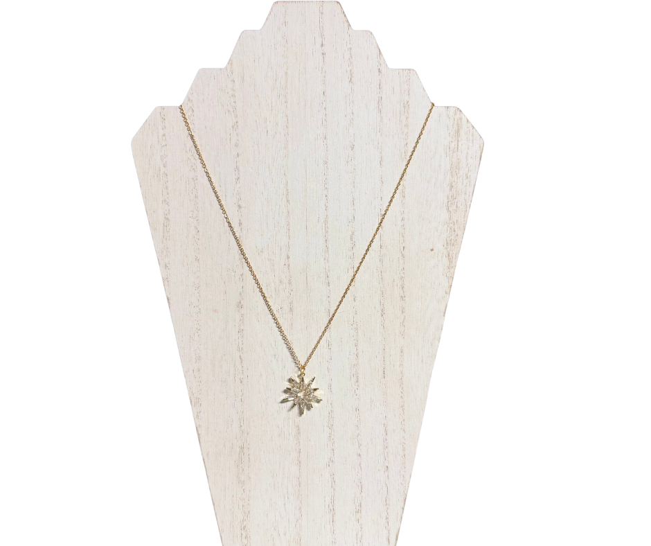 Crown of Thorns 18K Gold-Plated Necklace with Cubic Zirconia Pendant