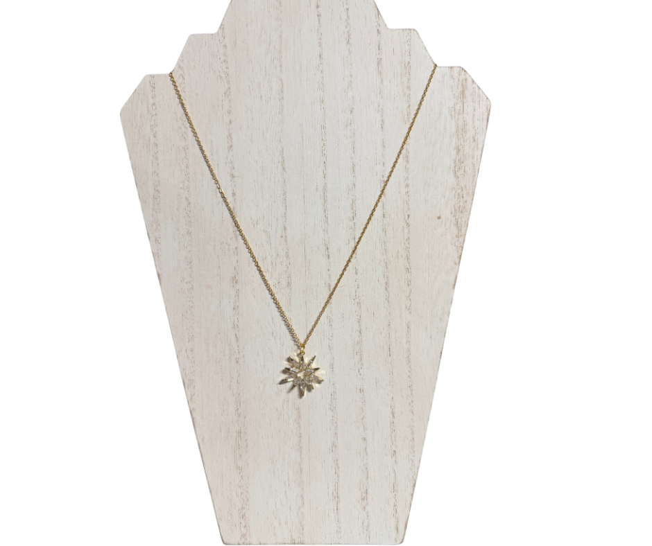 Crown of Thorns 18K Gold-Plated Necklace with Cubic Zirconia Pendant