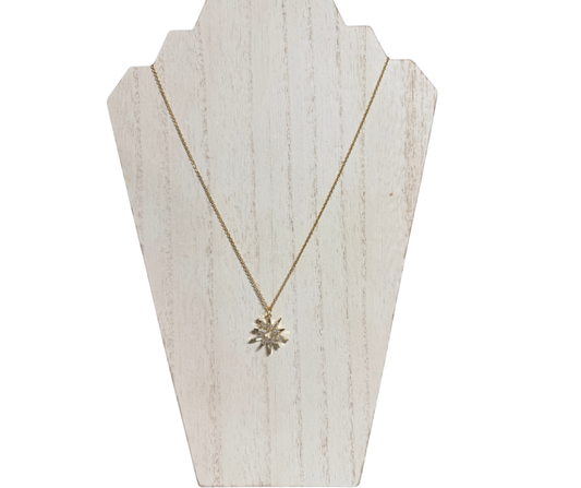 Crown of Thorns 18K Gold-Plated Necklace with Cubic Zirconia Pendant
