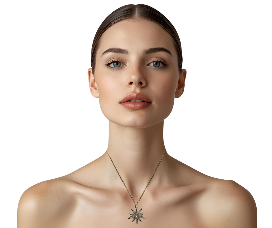 Crown of Thorns 18K Gold-Plated Necklace with Cubic Zirconia Pendant