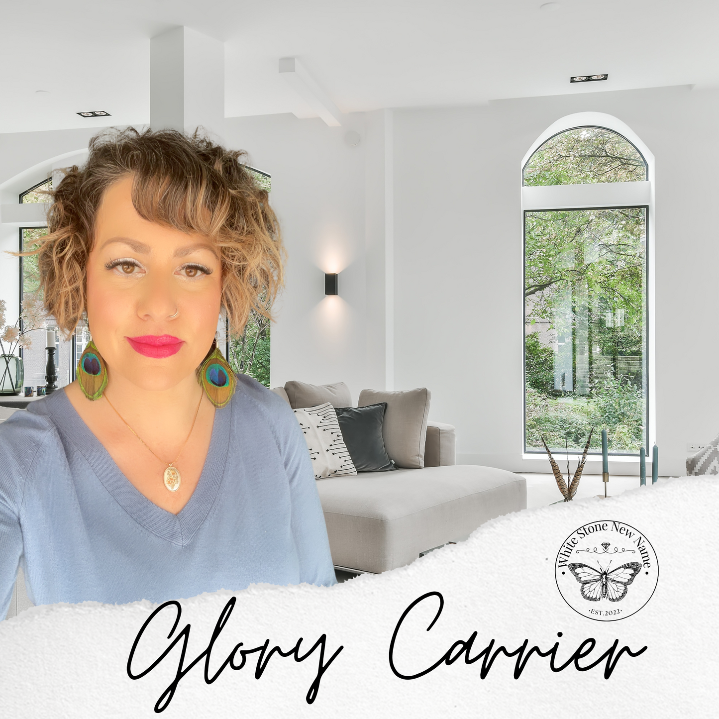 Glory Carrier Peacock Feather Earrings