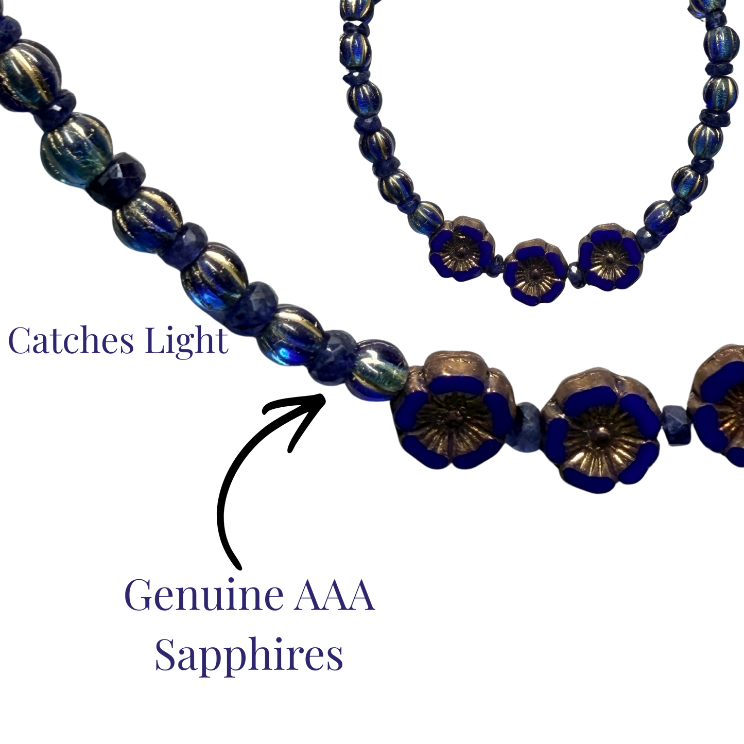 The Spirit of Wisdom AAA Sapphire Jewelry Set | Job 28:6- Collector's Set