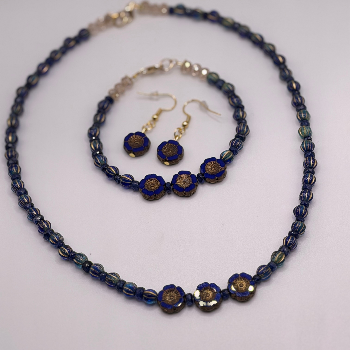 The Spirit of Wisdom AAA Sapphire Jewelry Set | Job 28:6- Collector's Set