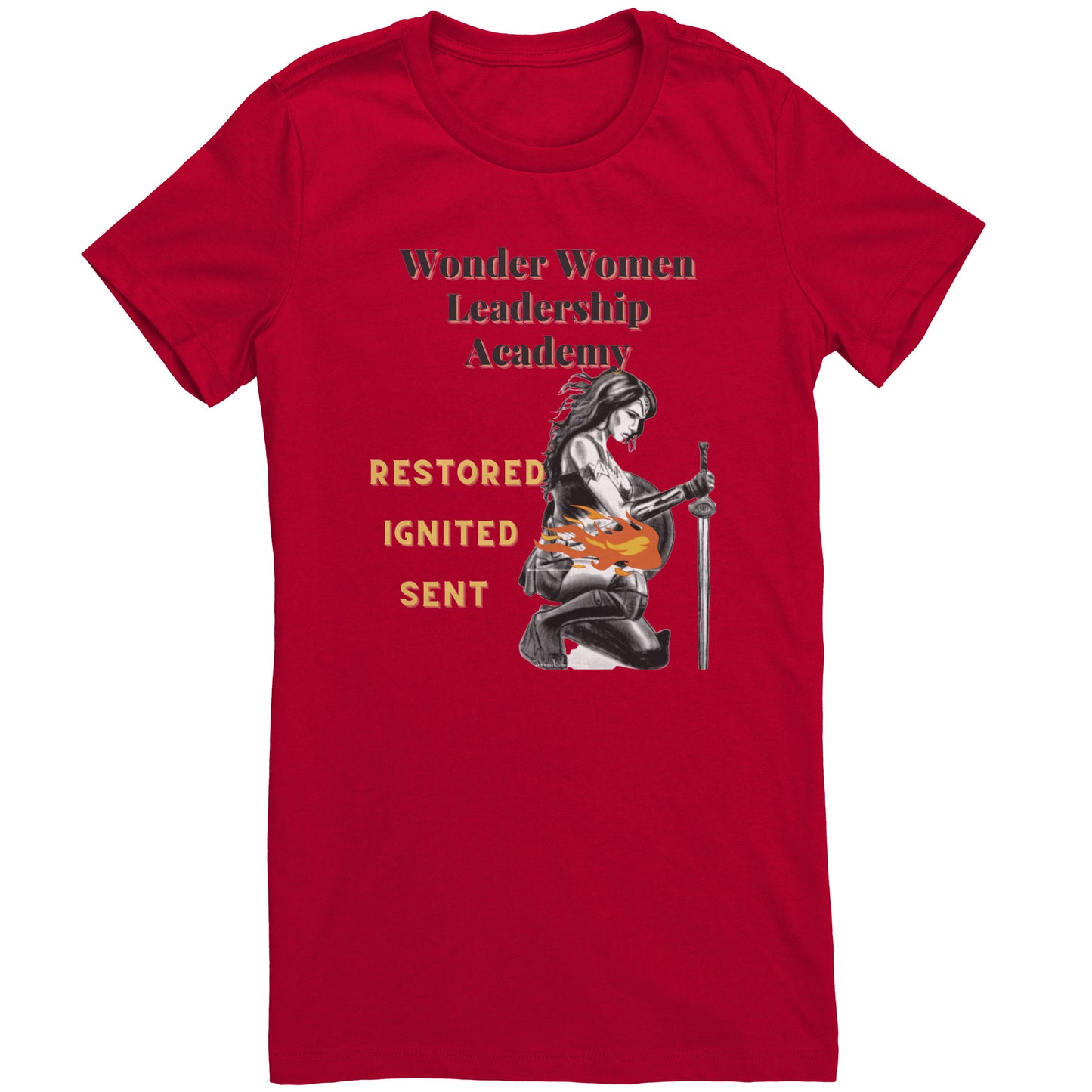 Wonder Women Leadership Academy Shirt- RED